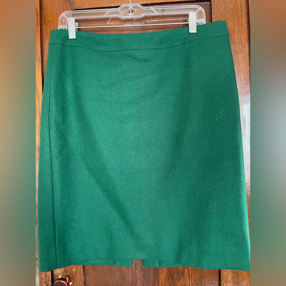 J Crew, wool, pencil skirt, green, size 10